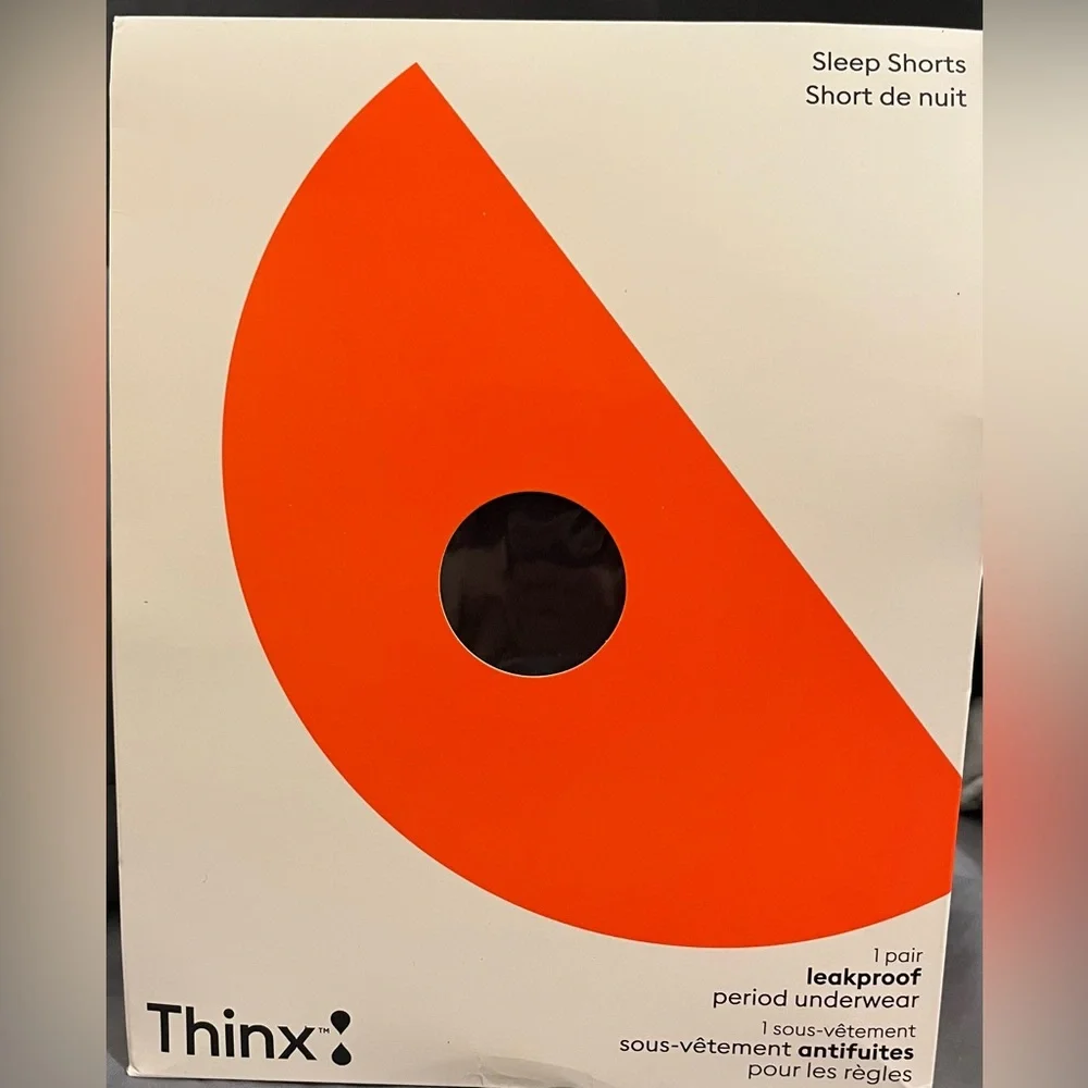 NIB NWT Thinx Leakproof Black Period Sleep Shorts Size Large - Picture 2 of 9